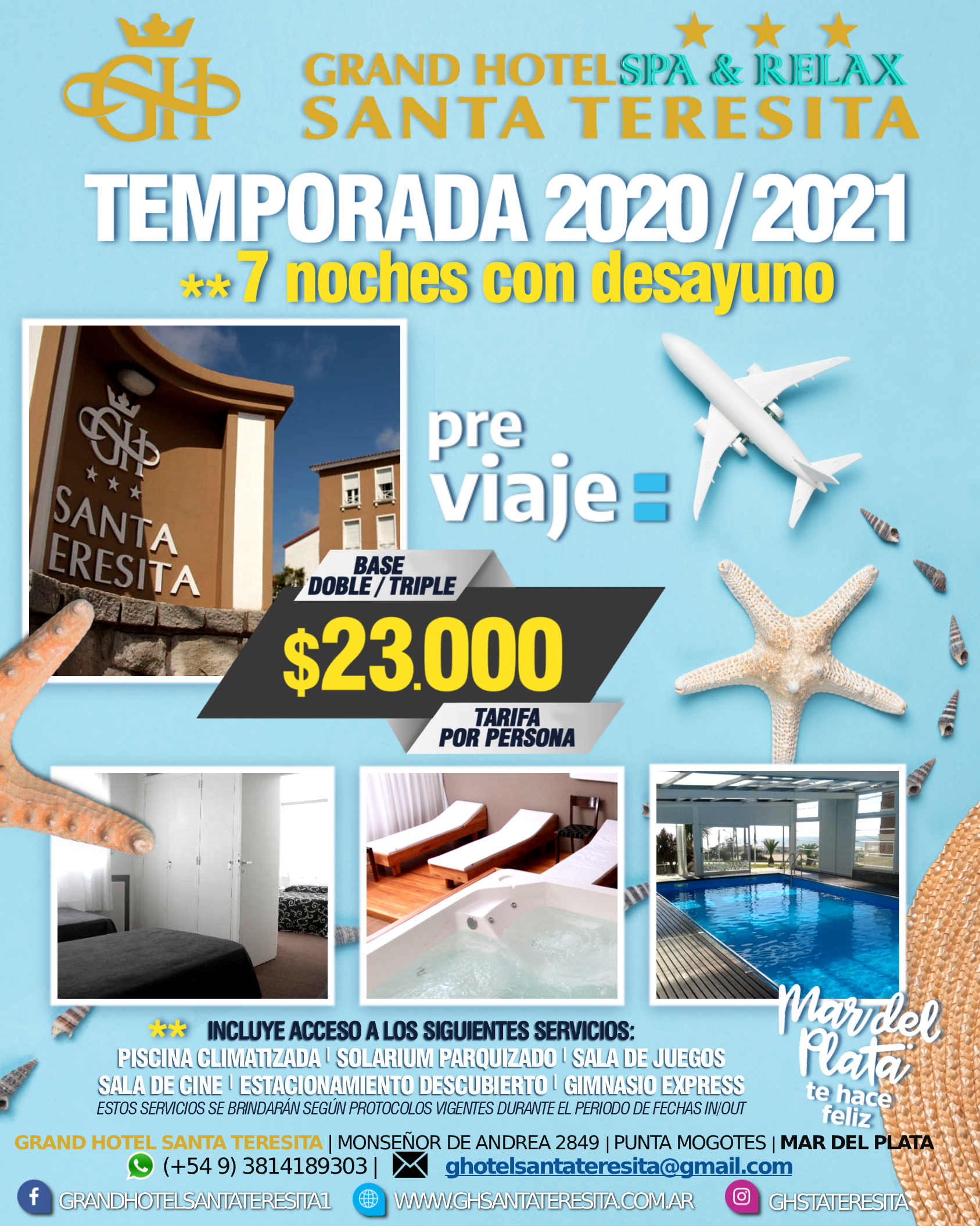 Gran hotel santa teresita - Hotel en mar del plata- Argentina